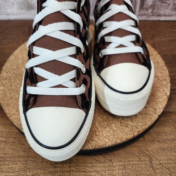 Size 9 - Converse Chuck Taylor All Star Lift Platform High Leopard Remix Women's - Picture 3 of 10